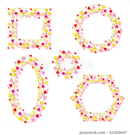 Heart line frame set - Stock Illustration [61089047] - PIXTA