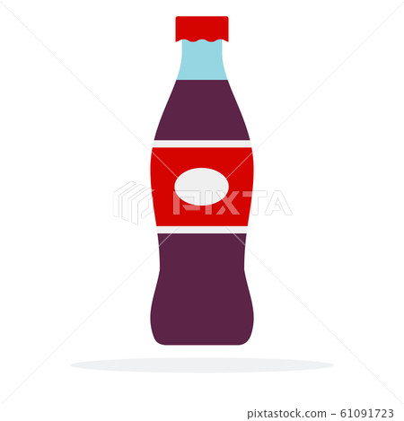 Sweet soda drink with gas vector flat material design isolated object on white background. 61091723