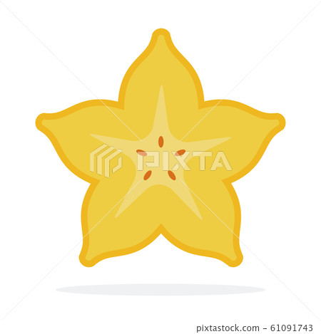 Carambola vector flat material design isolated object on white background. 61091743