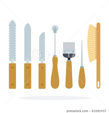 Tools of the beekeeper vector flat material design isolated object on white background. Tools of the beekeeper vector flat material design isolated object on white background. 61092437