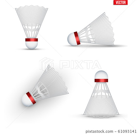 Set of Badminton shuttlecocks isolated Set of Badminton shuttlecocks isolated 61093141
