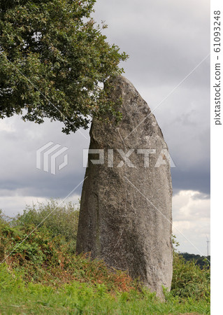 Menhir of Kergornec - megalithic monument in Brittany 61093248