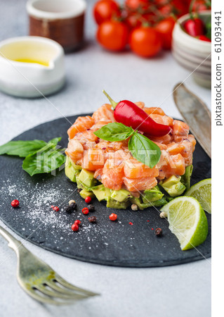Salmon salad, tartare 61093441