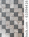 Wide geometric checkered floor with marble tiles 61094416