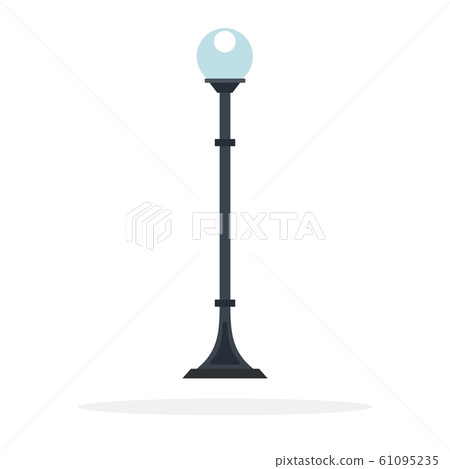 Street lamp vector flat material design isolated object on white background. 61095235