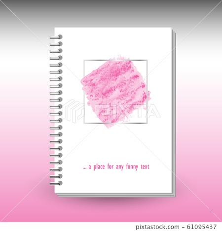 vector cover of diary notebook or book pink 61095437