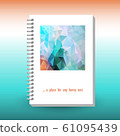 vector cover of diary or notebook with ring spiral 61095439