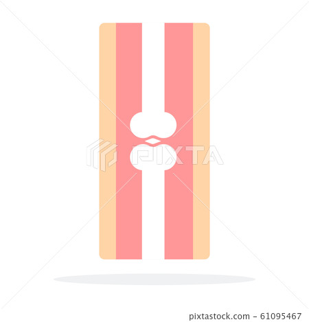 Human bone vector flat material design isolated object on white background. Human bone vector flat material design isolated object on white background. 61095467