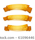 Comic Gold Banners And Ribbons 61096446