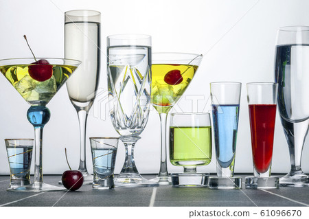 A range of alcoholic cocktails 61096670