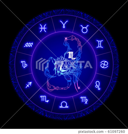 Scorpio zodiac sign, horoscope symbol, vector Scorpio zodiac sign, horoscope symbol, vector 61097260