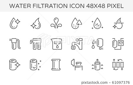 water filtration icon 61097376