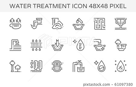water treatment icon 61097380