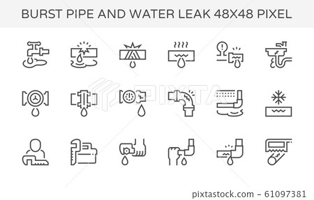 water leak icon 61097381