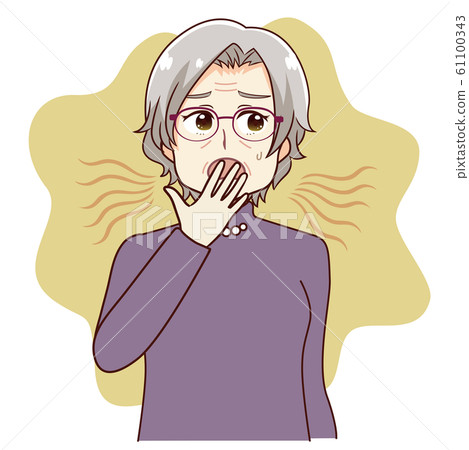 Grandma bad breath shock 61100343