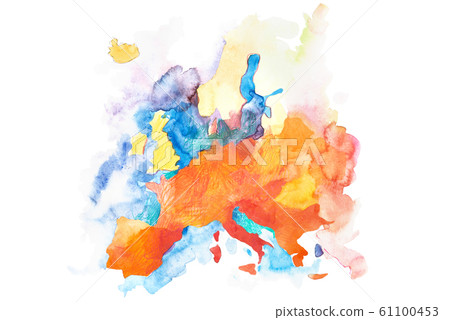 Map of Europe. Global warming concept in European Union. 61100453
