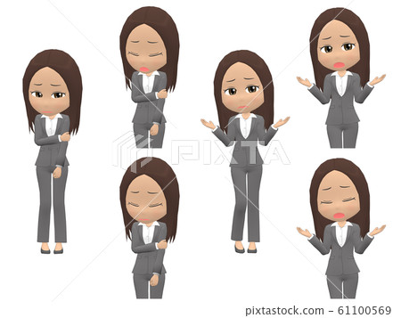 [故障A]黑人女性西裝直前 61100569