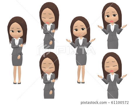[Troubled A] Black woman suit straight front 61100572