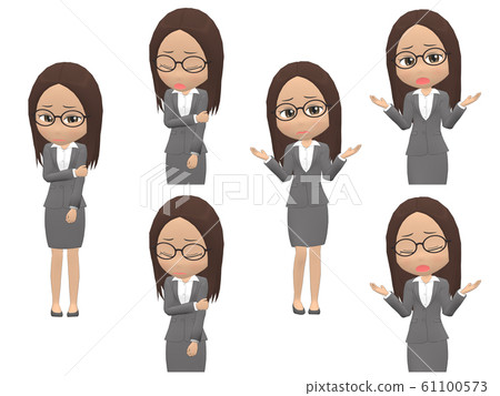 [Troubled A] Black woman suit straight front 61100573