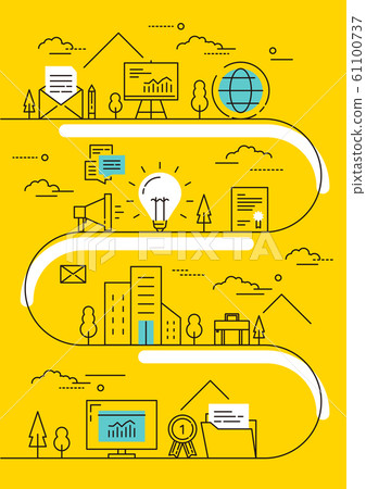 Line Icon Illustrations-Business 61100737