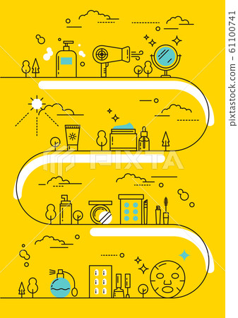 線圖標插圖-美容 61100741