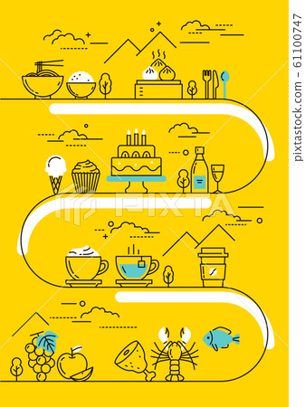 Line Icon Illustrations-Food Line Icon Illustrations-Food 61100747