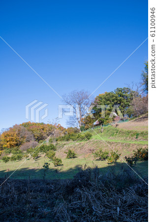 Late autumn scenery Rural scenery Near Kodama Town, Honjo City Late autumn scenery Rural scenery Near Kodama Town, Honjo City 61100946