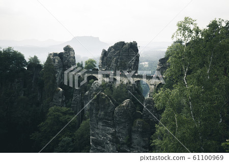 Bastei Bridge in Saxon Switzerland National Park, Saxony, Germany Bastei Bridge in Saxon Switzerland National Park, Saxony, Germany 61100969