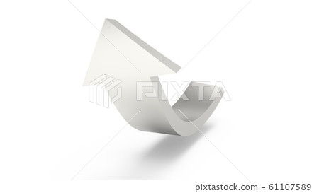 上升的箭頭銷售增加銀白色背景CG 61107589