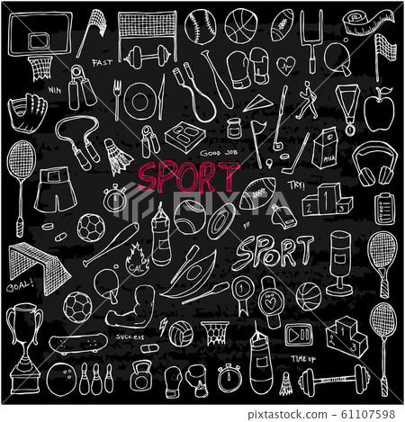 Set of Sport Drawing illustration Hand drawn 61107598