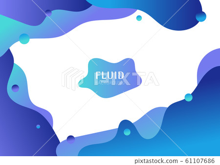Abstract fluid shape gradient blue color isolated - Stock Illustration ...