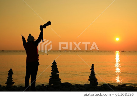 Winter sea, coast scenery, sea Winter sea, coast scenery, sea 61108156