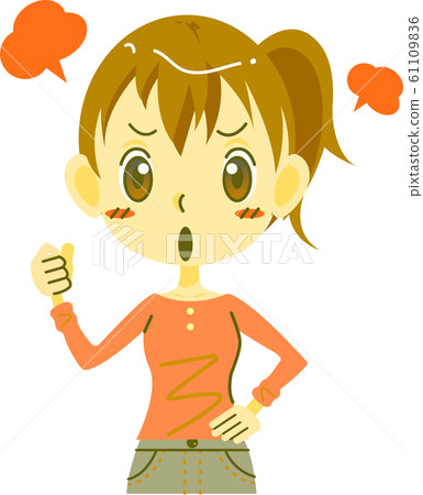 Young woman get angry Young woman get angry 61109836
