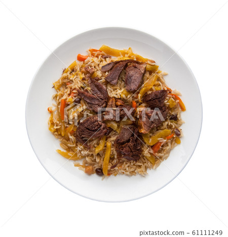 pilaf on a white background pilaf on a white background 61111249