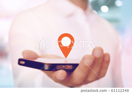 Smartphone and navigation map guide app map navigation app Smartphone and navigation map guide app map navigation app 61112248
