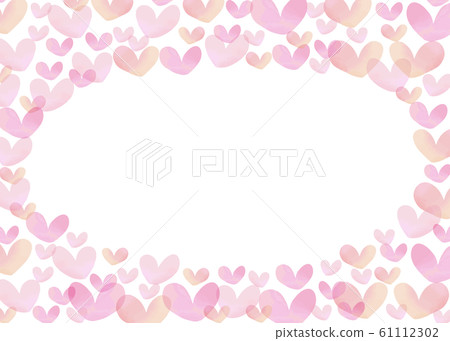 水彩風格心形框架 水彩風格心形框架 61112302
