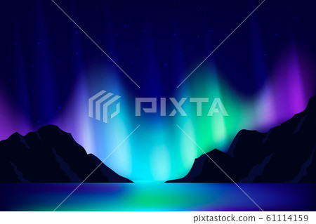 Northern lights background. 61114159