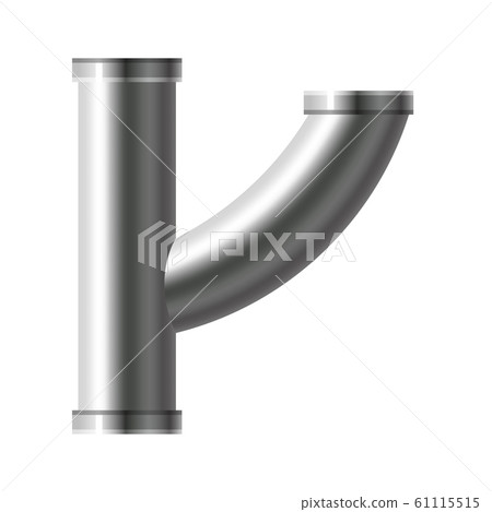 Pipe stainless steel, metallic plumbing fittings pipeline. Water, fuel or gas pipes sewage, oil refinery industry pipeline, house sewer. Construction and industrial pressure technology. Realistic Pipe stainless steel, metallic plumbing fittings pipeline. Water, fuel or gas pipes sewage, oil refinery industry pipeline, house sewer. Construction and industrial pressure technology. Realistic 61115515