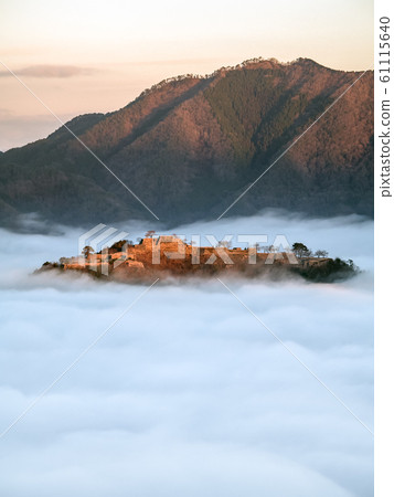 The sea of clouds at the ruins of Takeda Castle seen from Rikunkyo Gorge The sea of clouds at the ruins of Takeda Castle seen from Rikunkyo Gorge 61115640
