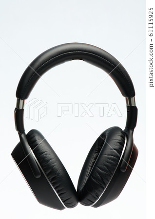 Black modern headphones Black modern headphones 61115925