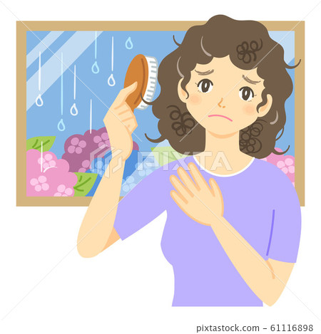 頭髮不整齊的女人（季節） 61116898