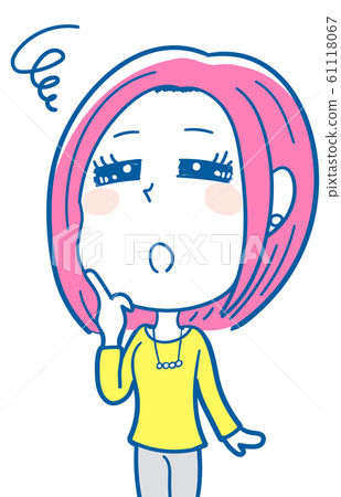 圖庫插圖：擔心苦惱擔心 61118067