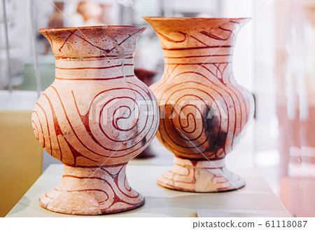 Ancient pottery and prehistory ceramic ware in Ban Chiang Museum Ancient pottery and prehistory ceramic ware in Ban Chiang Museum 61118087