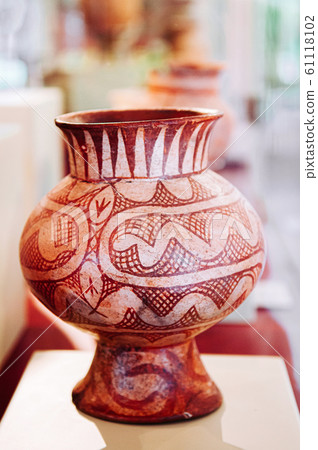 Ancient pottery and prehistory ceramic ware in Ban Chiang Museum Ancient pottery and prehistory ceramic ware in Ban Chiang Museum 61118102