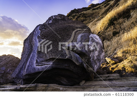 (Shizuoka) Minamiizu Iruma Senjojiki: strange rock reminiscent of a dinosaur 61118300
