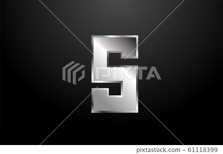 silver metal alphabet letter S logo icon design - Stock Illustration ...