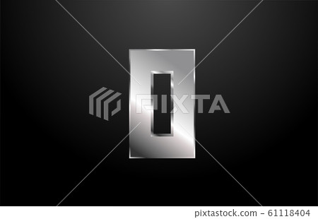 silver metal alphabet letter O logo icon design - Stock Illustration ...