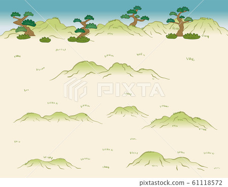 Sengoku period battle picture scroll background illustration 61118572