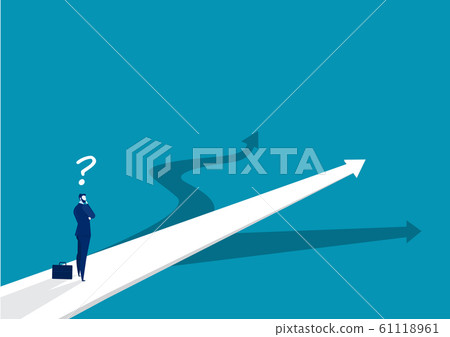 New way concept. Beginning journey adventures and opportunities. Businessman on road outdoor. illustration New way concept. Beginning journey adventures and opportunities. Businessman on road outdoor. illustration 61118961