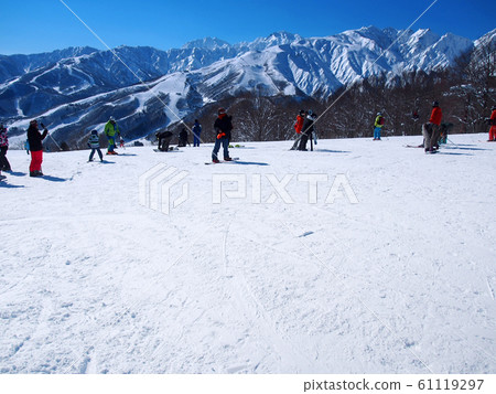 俯瞰銀山的滑雪場[北阿爾卑斯山] 61119297